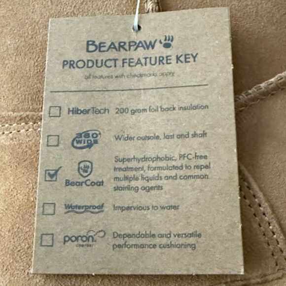 Bearpaw Tan Suede Ankle Boots Alyssa Iced Coffee Ankle Boots Suede Upper Size 11 - Picture 12 of 15